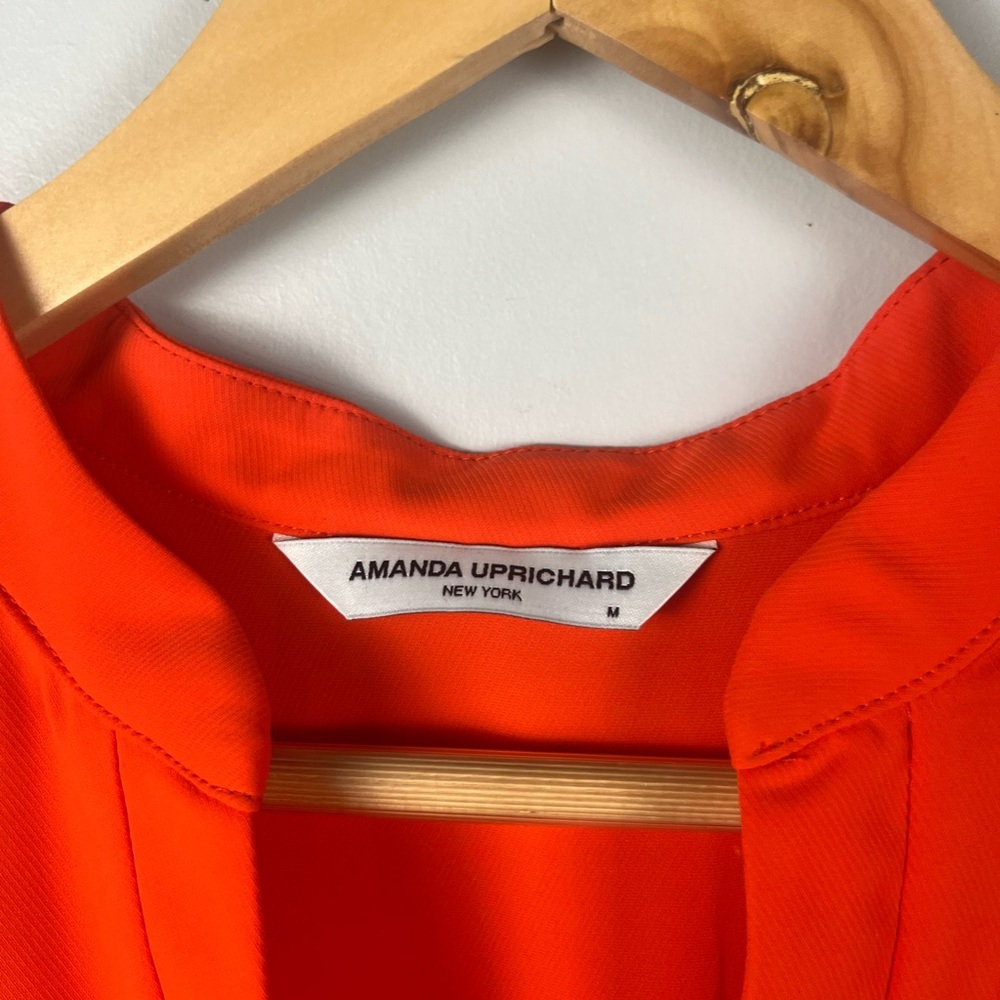 Amanda Uprichard Women’s Vareta Dress Ruffle Orange medium Mini - Picture 6 of 9